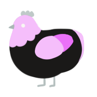 (unnamed), a sable and lavender chicken with a head pattern