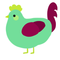 Spring Cleaning, a spring and maroon chicken