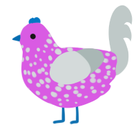 diseased 2, a orchid and silver chicken with a speckle pattern