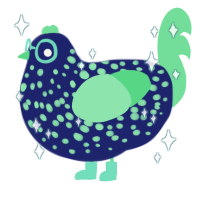 Sea lights, a navy and spring chicken with a speckle pattern