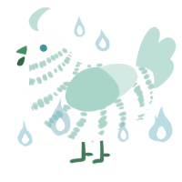 MAKEOVER PROJECT, a bark and crimson chicken with a bar pattern