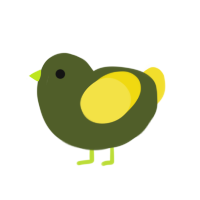 Peridot, a olive and yellow chicken