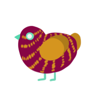 (unnamed), a maroon and ochre chicken with a bar pattern