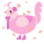 Lavender Cupcake, a lavender chicken with a head pattern
