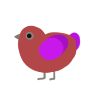 (unnamed), a red and amethyst chicken