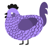 (unnamed), a lilac and overcast chicken with a lace pattern
