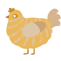 (unnamed), a honey and beige chicken with a bar pattern