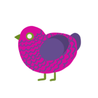 (unnamed), a fuchsia and overcast chicken with a lace pattern