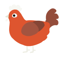 (unnamed), a vermilion and russet chicken