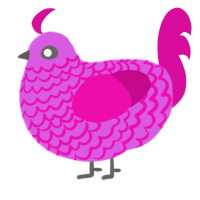 (unnamed), a orchid and fuchsia chicken with a lace pattern