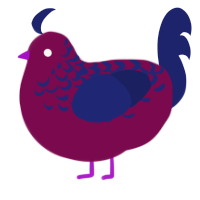 (unnamed), a wine and navy chicken with a half-lace pattern
