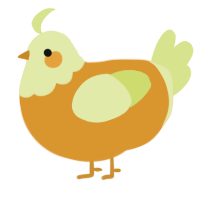 (unnamed), a orange and lemon chicken with a head pattern