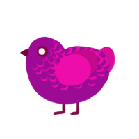 (unnamed), a plum and fuchsia chicken with a half-lace pattern