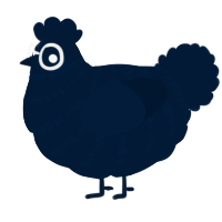 Tumblr, a tumblr chicken with a bar pattern