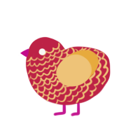 rocket punch, a crimson and honey chicken with a lace pattern