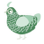 Minty, a viridian and spring chicken with a lace pattern