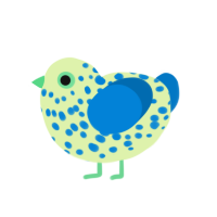 sneeze, a apple and sapphire chicken with a speckle pattern