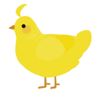 zz, a yellow chicken with a neck-speckle pattern