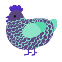 (unnamed), a overcast and mint chicken with a lace pattern