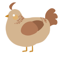 A beige and brown chicken with a neck-band pattern