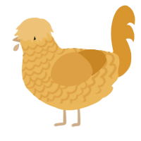(unnamed), a honey and orange chicken with a lace pattern