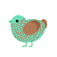 better mint choccy, a mint and brown chicken with a lace pattern