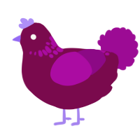 (unnamed), a wine and plum chicken with a neck-speckle pattern