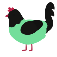 (unnamed), a spring and black chicken with a head pattern