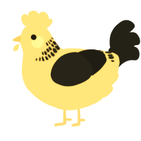 achievement, a honey and sable chicken with a neck-band pattern
