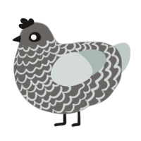 (unnamed), a grey and silver chicken with a lace pattern