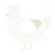 A white chicken with a double-lace pattern