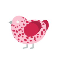 (unnamed), a rose and crimson chicken with a speckle pattern