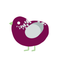 Derby, a wine and silver chicken with a neck-speckle pattern