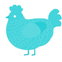 (unnamed), a aqua and sea chicken with a lace pattern