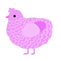 Lavender, a lavender chicken with a lace pattern