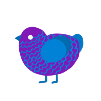 (unnamed), a violet and sapphire chicken with a lace pattern