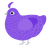 violetta, a blurple chicken with a lace pattern