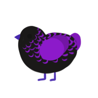 (unnamed), a sable and violet chicken with a half-lace pattern