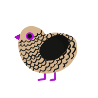 33699, a beige and black chicken with a lace pattern