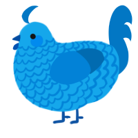 (unnamed), a sky and sapphire chicken with a lace pattern
