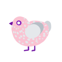 (unnamed), a rose and mist chicken with a speckle pattern