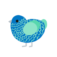 (unnamed), a sapphire and mint chicken with a lace pattern
