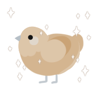 Oat, a beige chicken with a head pattern