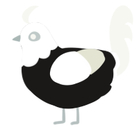 (unnamed), a sable and white chicken with a head pattern