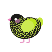 Monster Energy, a sable and lime chicken with a lace pattern