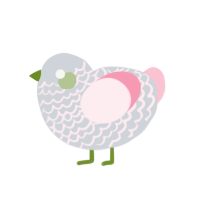blossom, a mist and rose chicken with a lace pattern
