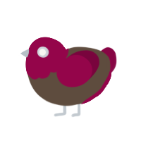 (unnamed), a bark and maroon chicken with a head pattern