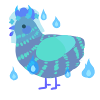 Spectre, a grey and wine chicken with a bar pattern