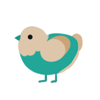 (unnamed), a turquoise and beige chicken with a head pattern