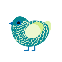 (unnamed), a teal and apple chicken with a lace pattern